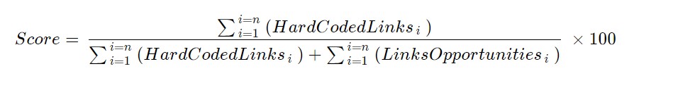 Mathematical equation for internal linking